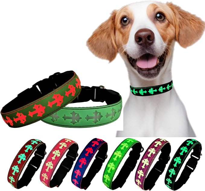 Light Up Glow Dog Collar with Chinese Style Holder for airtag