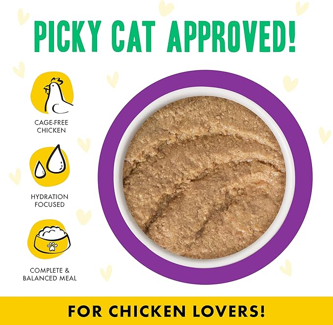 Weruva B.F.F. Play - Best Feline Friend Paté Lovers, Aw Yeah!, Chicken & Beef Best Buds with Chicken & Beef, 2.8oz Can (Pack of 12)