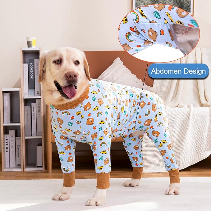 Dog Recovery Suit After Surgery Female Male, Medium Large Dog Neuter Shirt Cone Alternatives Prevent Licking Surgical Onesies (Brea, XL)