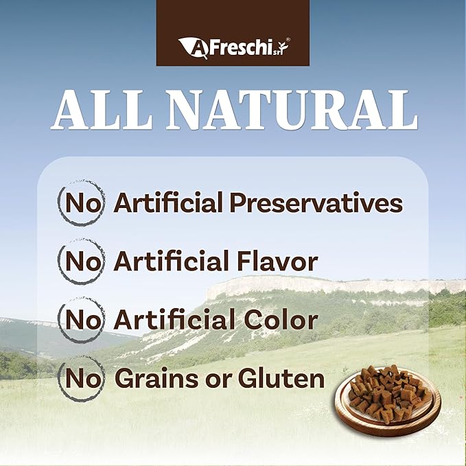 Afreschi Air-Dried Dog Food – Real Turkey & Salmon, Grain-Free, Limited Ingredient, All-Natural, High-Protein, Complete & Balanced for All Life Stages, Ideal for Picky Eaters, 2.2 lb Bag