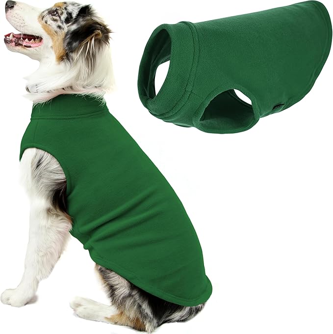 Gooby - Stretch Fleece Vest, Pullover Fleece Vest Jacket Sweater for Dogs, Forest Green, 5X-Large