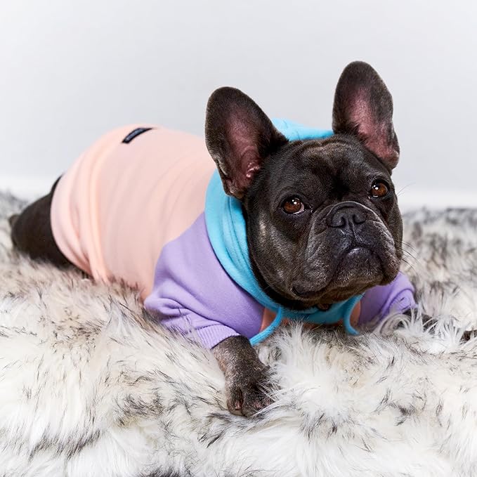 Tuff Pupper Dog Hoodie | Premium Quality Insulated Fabric | Ultra Soft Interior for Superior Comfort | Elastic Cuffs & Drawstring for Warmth | Stretch Fit Suitable for All Breeds (Pastel, S)