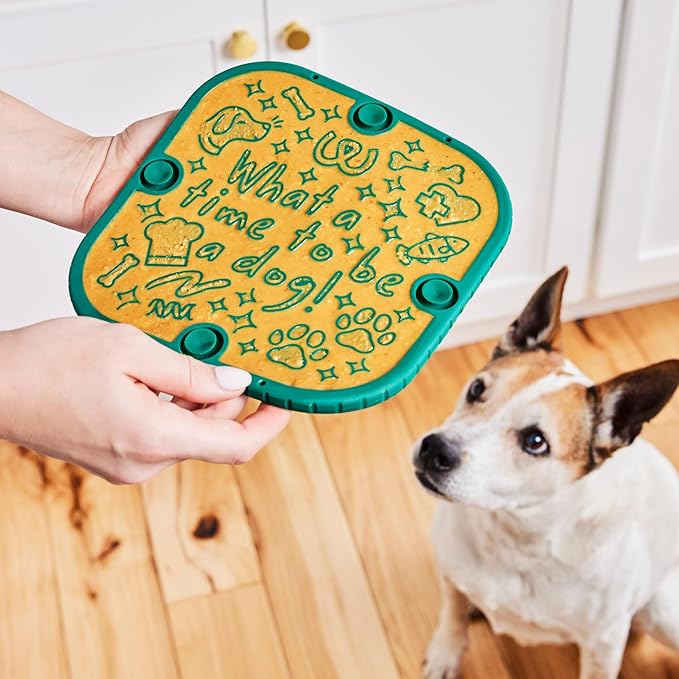 Woof FlipMat Mini, Dual-Sided Dog Lick Mat & Slow Feeder, Lavender