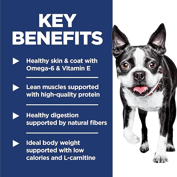 Hill's Science Diet Light, Adult 1-6, Weight Management Support, Small Kibble, Dry Dog Food, Chicken & Barley, 30 lb Bag