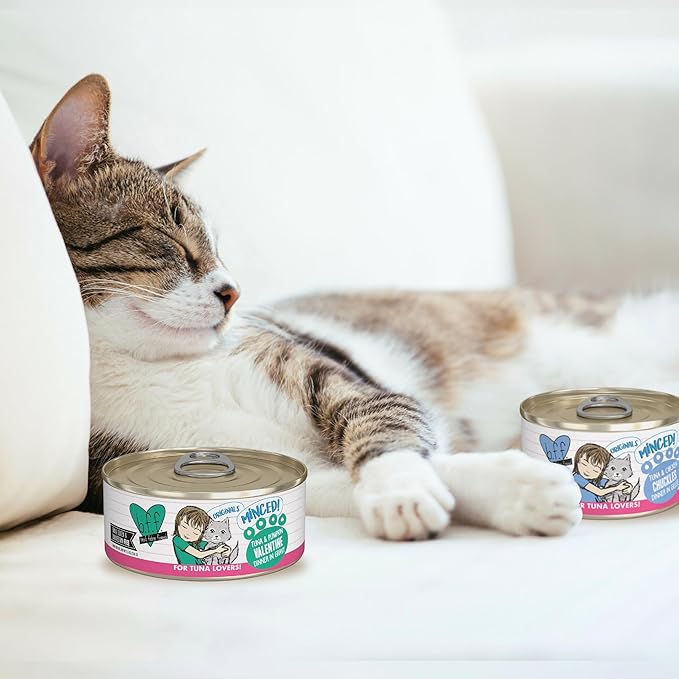 Weruva BFF Minced Natural Wet Cat Food, Tuna and Chicken Chuckles in Gelee, 5.5oz Can, Pack of 24