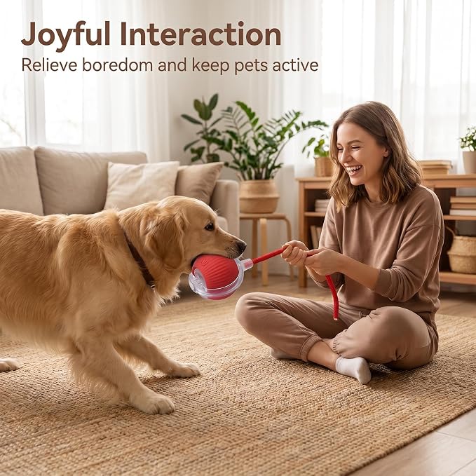 Interactive Pet Toy Ball, 2026 Automatic Dog Toy Interactive Dog Cat Toy Ball Dog & Cat Electric Active Toys, Smart Chase Pet Toy Ball for Dogs for Large Small Dogs Motion Activated (Green)