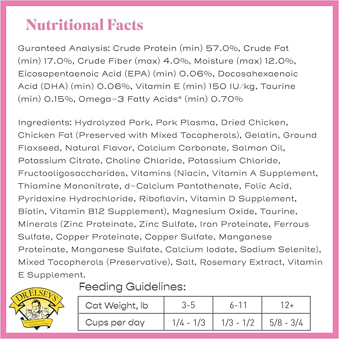 Dr. Elsey's cleanprotein Pork Cat Kibble 6.6 lb. Bag