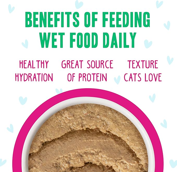 Weruva B.F.F. Play - Best Feline Friend Paté Lovers, Aw Yeah!, Play Paté Buffet Variety Pack, 2.8oz Can (Pack of 18)