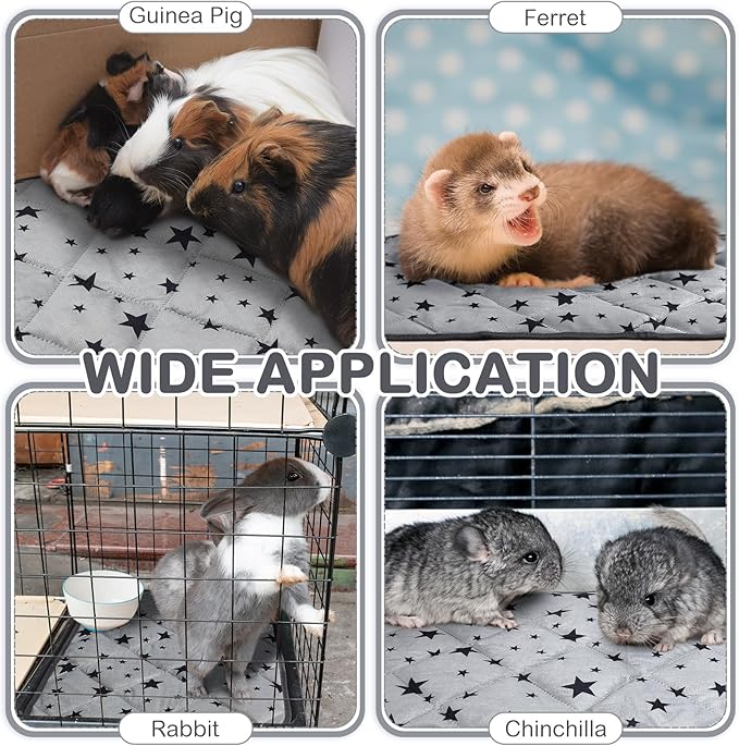 Namalu 4 Pack Self Warming Cat Bed Self Heating Cat Mat Star Pattern Soft Dog Crate Pad Thermal Pet Mat Anti Slip Kennel Dog Washable Warming Bed for Outdoor Indoor(18 x 24 Inch,Gray)