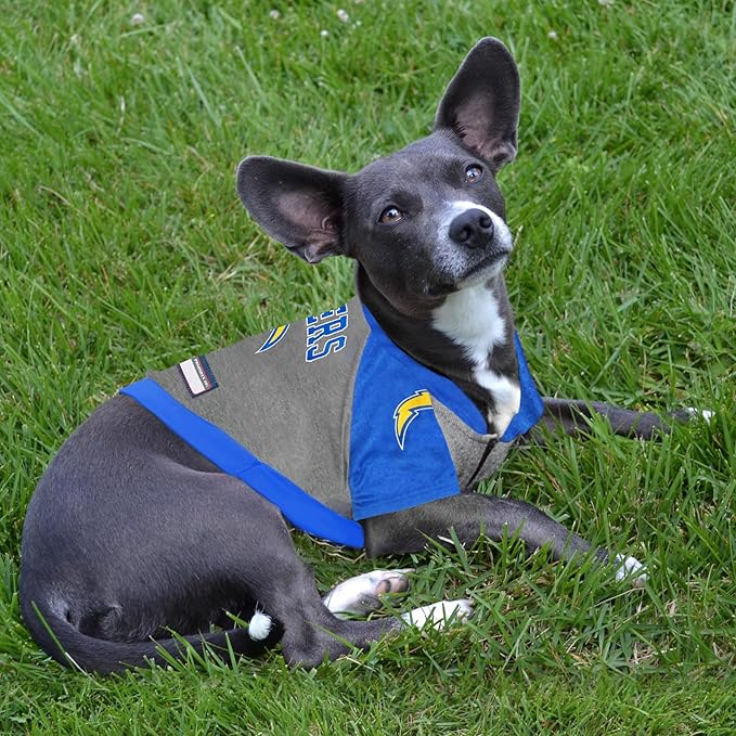 NFL Los Angeles Chargers Hoodie for Dogs & Cats. | NFL Football Licensed Dog Hoody Tee Shirt, X-Small| Sports Hoody T-Shirt for Pets | Licensed Sporty Dog Shirt