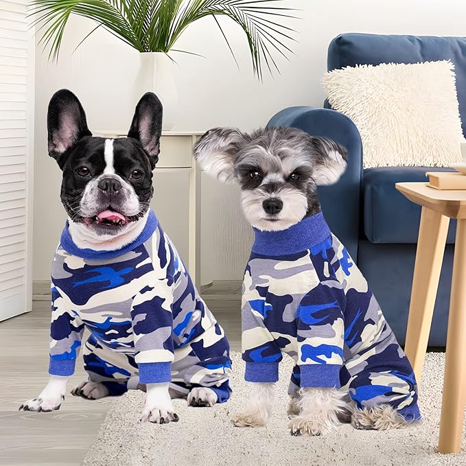 Dog Surgery Recovery Suit, Dog Onesie for Surgery Female Male Dogs, Dogs Pajamas Long Sleeve, Small Dogs Onesie, Abdominal Wound Bandages Surgical Suit, Cat Recovery Suit for Shedding Skin Disease