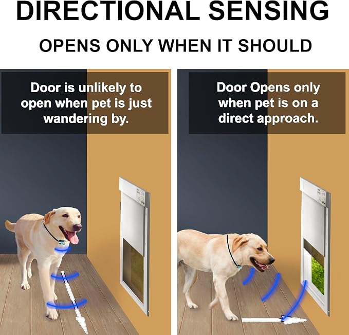 Power Pet Automatic WiFi Pet Door, Large Door Mount, Factory Refurbished by High Tech Pet, Certified, Full Warranty, Pet Operated, Auto Dead-Bolt Lock, Air-Tight, Quick, Quiet, Assembled in USA