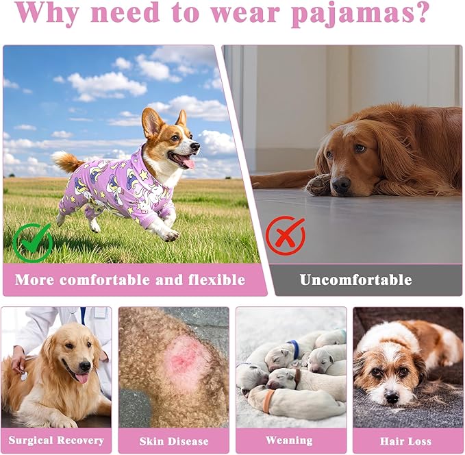 Dog Pajamas,Dog Puppy Clothes Dogs Pjs Onesies Jammies Stretchy Pjs for Pet Clothes for Small Medium Large Dogs Girl Boy Valentine's Day Outfits (XXXX-Large, 75-95lb)