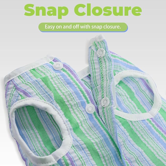 Dog Dress, Cute Pet Princess Dresses with Bright Color Design, Sweet Bowknot, Dog Clothes for Small Dogs Girl, Breathable & Lightweight, for Spring Summer, 2 Pack (Green Blue, Small)