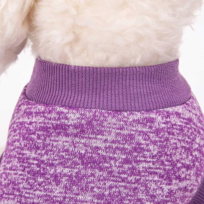 Dog Sweater, Dog Sweaters for Small Dogs, 2, 3 Pack Warm Soft Pet Clothes for Puppy, Medium Large Cat, Dogs Girl or Boy, Dog Shirt for Winter Christmas (Coat Pink+Purple, X-Small)