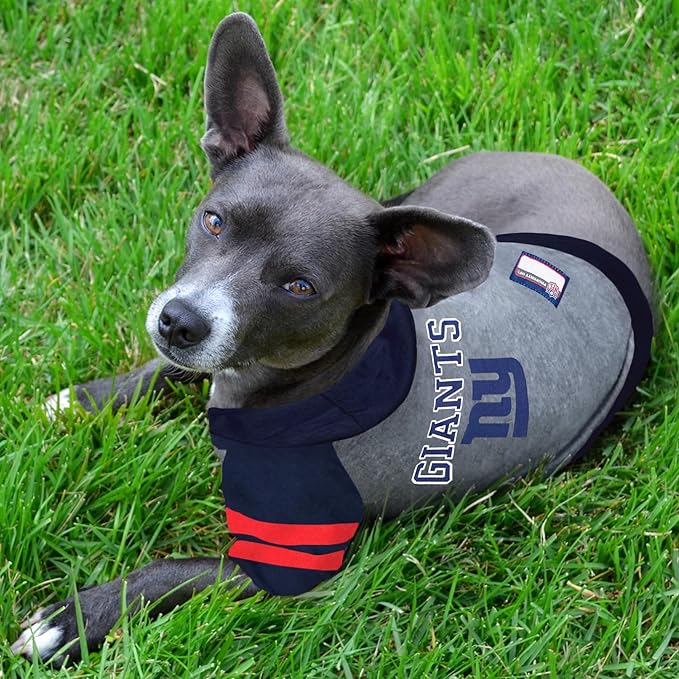 Pets First NFL New York Giants Hoodie for Dogs & Cats. | NFL Football Licensed Dog Hoody Tee Shirt, X-Small| Sports Hoody T-Shirt for Pets | Licensed Sporty Dog Shirt