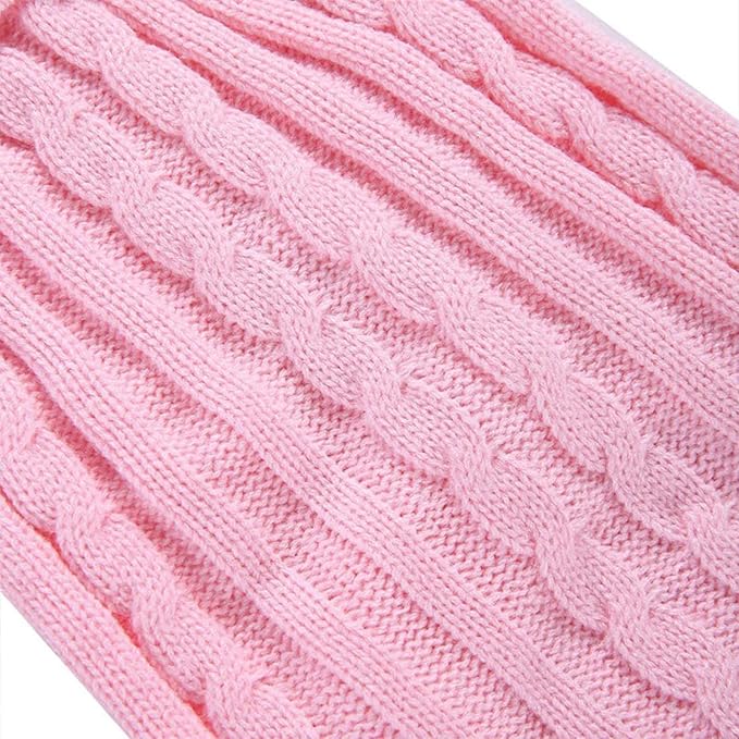 CHBORCHICEN Small Dog Sweaters Knitted Pet Cat Warm Dog Sweatshirt Winter Clothes Kitten Puppy Sweater (M, Dress-Pink)