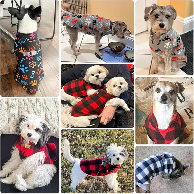 BEAUTYZOO Dog Fleece Vest Sweater Winter Jacket for Small and Medium Large Dogs with D-Ring Leash Cold Weather Coat Hoodie for XS S M Dogs Boy or Girls