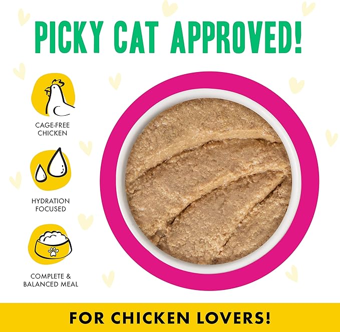 Weruva B.F.F. Play - Best Feline Friend Paté Lovers, Aw Yeah!, Chicken, Duck & Turkey Take a Chance with Chicken, Duck & Turkey, 5.5oz Can (Pack of 8)