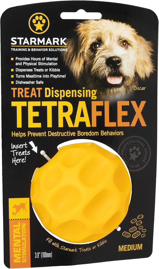 Starmark Treat Dispensing Tetraflex Dog Toy Medium