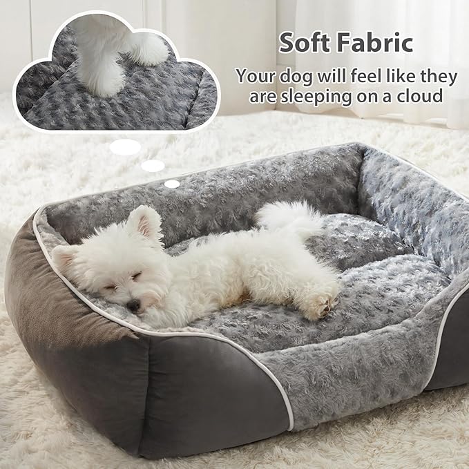 RRPETHOME Dog Beds Medium Sized Dog,Washable Rectangle Dog Bed for Medium Dogs,Orthopedic Pet Sofa Bed, Dog Couch Bed with Anti-Slip Bottom