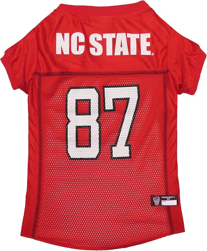 Pets First NCAA College North Carolina State Wolfpack Mesh Jersey for DOGS & CATS, X-Large. Licensed Dog Jersey with your Favorite Football/Basketball College Team
