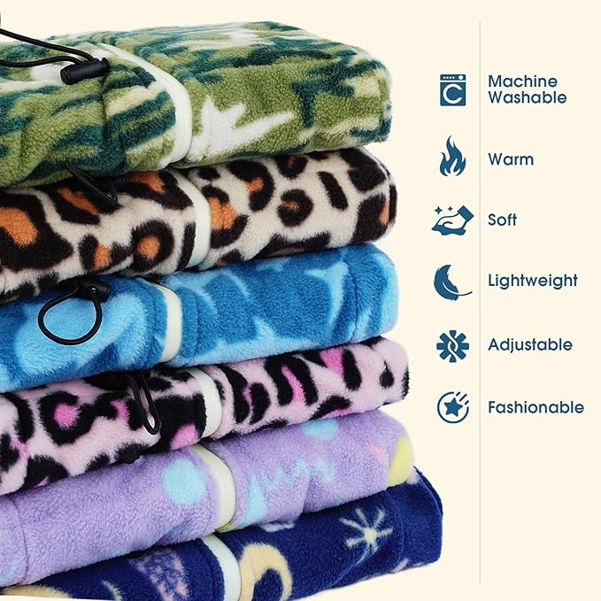 ROZKITCH Dog Clothes for Large Dogs Soft Fleece Pullover Pajamas, Pet Windproof Warm Cold Weather Jacket Vest with Reflective Zipper, Jumpsuit Apparel Outfit Clothes for Large Dog Zebra 2XL