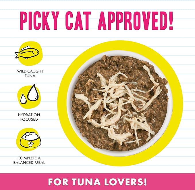 Weruva BFF Minced Natural Wet Cat Food, Tuna and Chicken 4 Eva in Gravy, 5.5oz Can, Pack of 24
