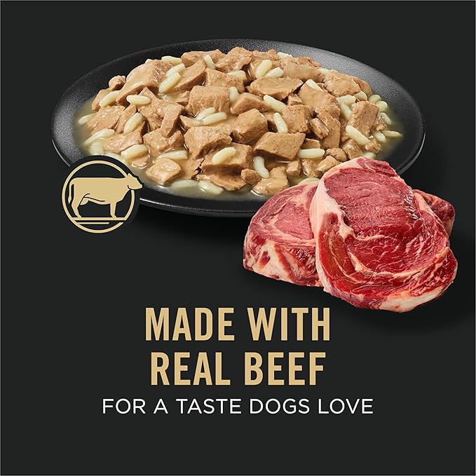 Purina Pro Plan Adult 7 Plus Beef and Rice Entree in Gravy Senior Wet Dog Food - (Pack of 12) 13 oz. Cans