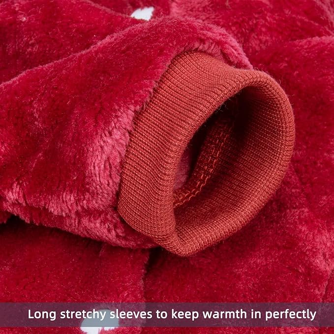 FabriCastle Dog Hoodie Sweater for Small Dogs Boy and Girl, Dog Clothes XS XXS Puppy Sweatshirt, Pet Outfit, Cat Clothing Super Soft Warm Snap On Closure (Wine red, XX-Small)