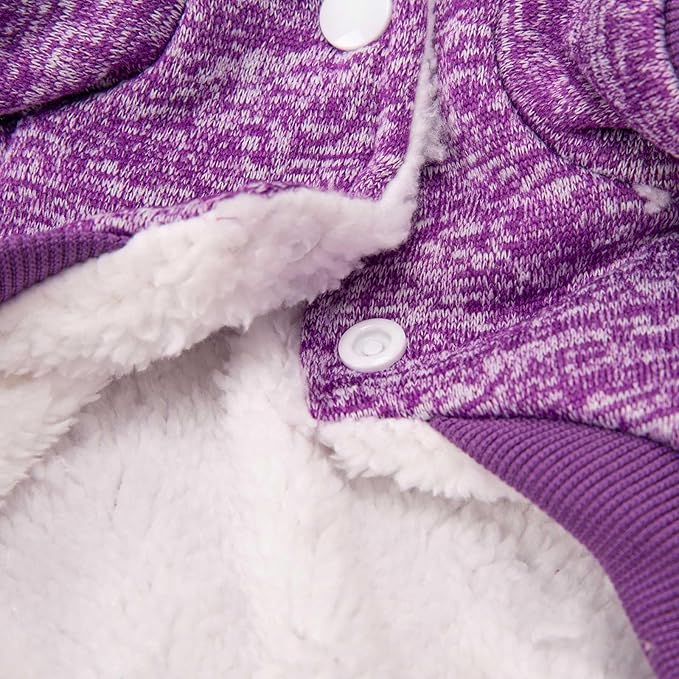 Dog Sweater, Dog Sweaters for Small Dogs, 2, 3 Pack Warm Soft Pet Clothes for Puppy, Medium Large Cat, Dogs Girl or Boy, Dog Shirt for Winter Christmas (Coat Pink+Purple, Medium)