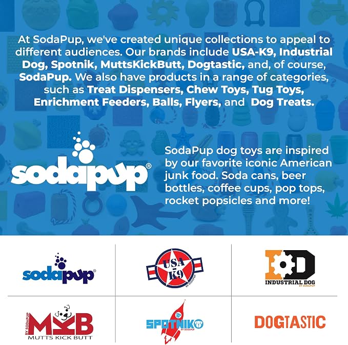 SodaPup Flower Pot – Durable Dog Treat Dispenser & Chew Toy Made in USA from Non-Toxic, Pet Safe, Food Safe Rubber Material for Mental Stimulation, Problem Chewing, Calming Nerves, & More