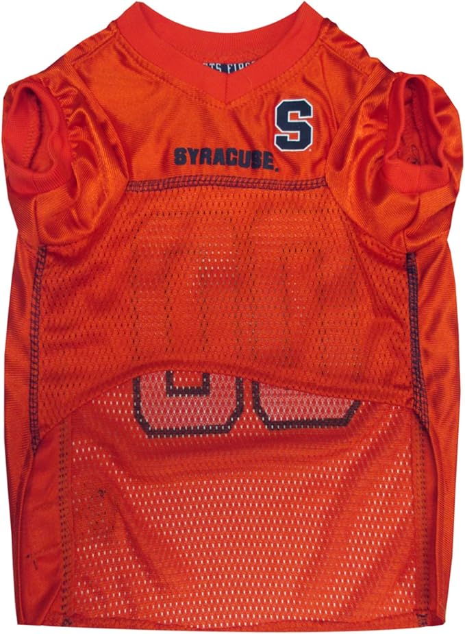 Pets First NCAA College Syracuse Orange Mesh Jersey for DOGS & CATS, Large. Licensed Dog Jersey with your Favorite Football/Basketball College Team