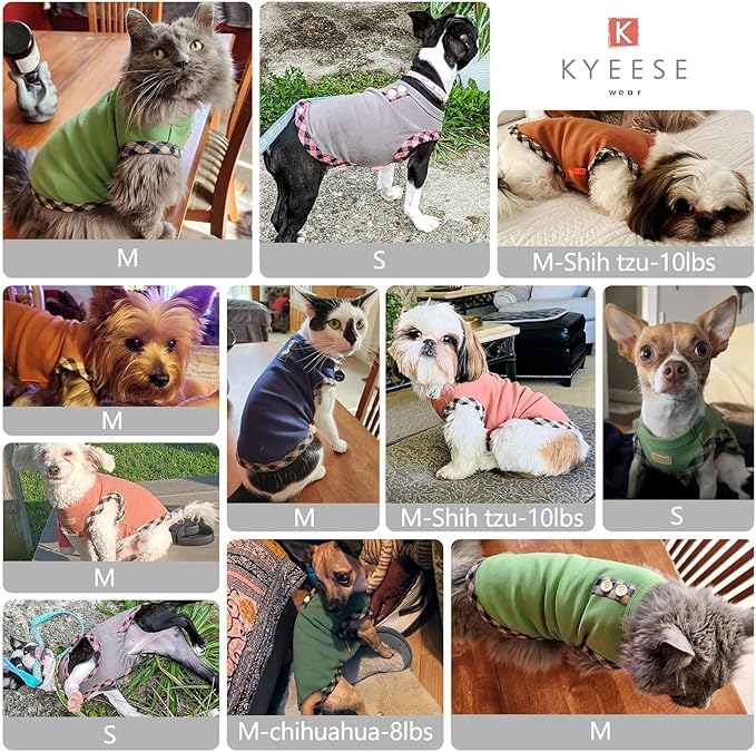 KYEESE 2Pack Dog Shirt Soft T-Shirt Sleeveless Shirts Vest Lightweight Fleece Coats Sweatshirt Stretchy Clothes Sweater for Medium Dogs, Brown+Khaki, XXL
