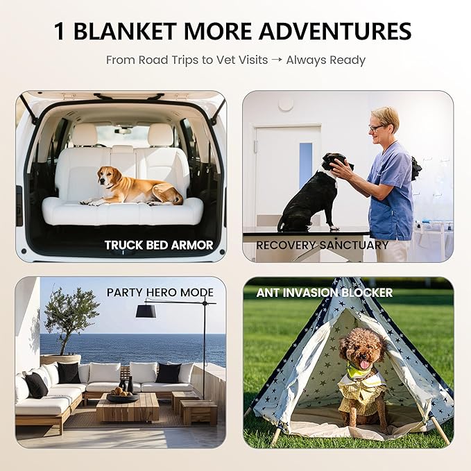 gogobunny Waterproof Dog Bed Cover Pet Blanket for Furniture Bed Couch Sofa Reversible (Dark Stone/Light Stone, 68x82 Inch (Pack of 1))