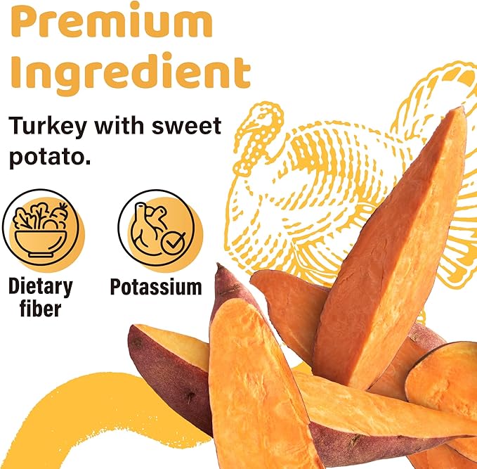 iPaw Turkey Dog Treats, All Natural Human Grade Dog Treat, Suitable for Training chew, US Sourced Raw Material, Hypoallergenic, Rawhide Alternative,Braided Stick (Sweet Potato), 5 Packs