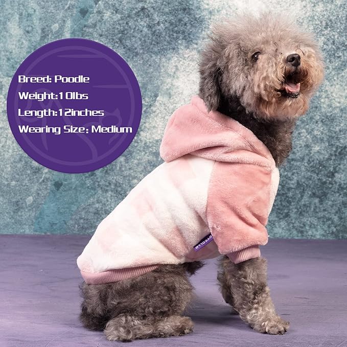 cyeollo Dog Christmas Sweater Plaid Dog Flannel Hoodies Sweatshirt Red Buffalo Doggy Hoodie Winter Pet Clothes Dogs Hoodies for Dogs Size L