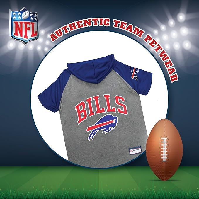 Pets First Buffalo Bills Hoodie for Dogs & Cats. NFL Football Licensed Dog Hoody Tee Shirt, Small. Sports Hoody T-Shirt for Pets. Licensed Sporty Dog Shirt (BUF-4044-SM)
