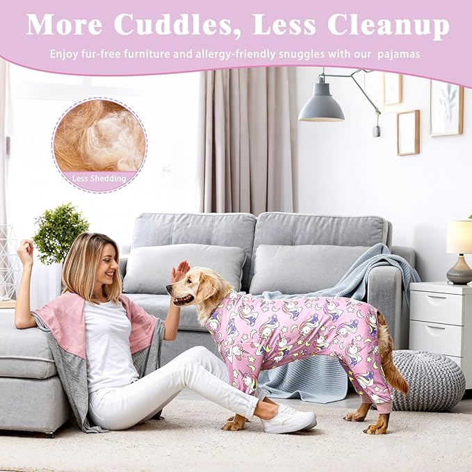 Dog Pajamas,Dog Puppy Clothes Dogs Pjs Onesies Jammies Stretchy Pjs for Pet Clothes for Small Medium Large Dogs Girl Boy Valentine's Day Outfits (XXXX-Large, 75-95lb)