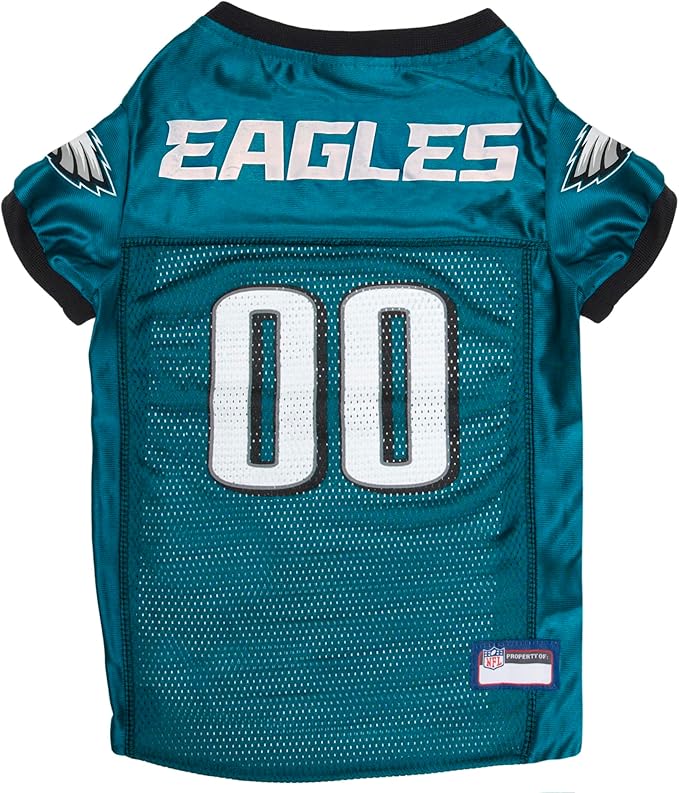 Pets First NFL Philadelphia Eagles Dog Jersey, Size XX-Large, Football Shirt Costume for Pet, Dog Sports T-Shirt, NFL Team Clothing for Cats, Licensed Pet Apparel Available in 7 Sizes and 32 Teams