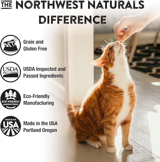 Northwest Naturals Freeze-Dried Turkey Cat & Kitten Food – Bite-Sized Nibbles – Healthy, Limited, Human-Grade Ingredients, All-Natural, High-Protein Raw Diet – Complete & Balanced – 11 oz (Pack of 3)