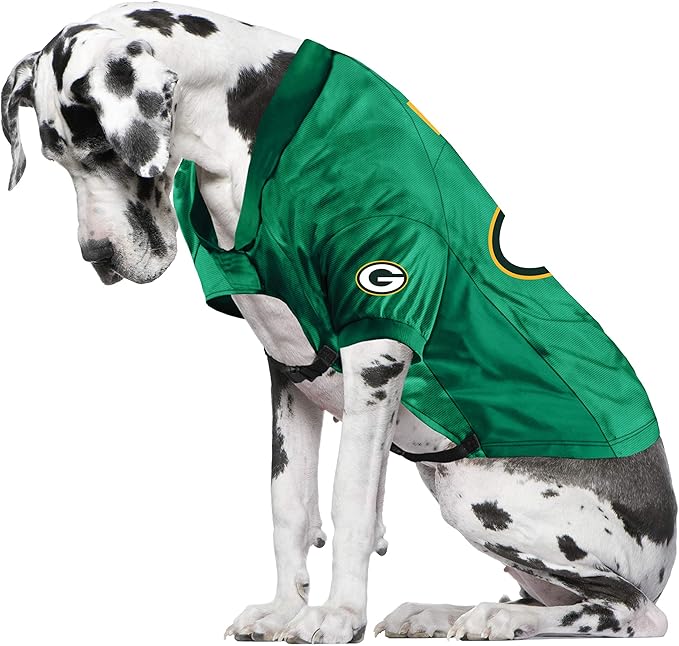 Littlearth NFL Green Bay Packers Stretch Pet Jersey, Team Color, Big Dog