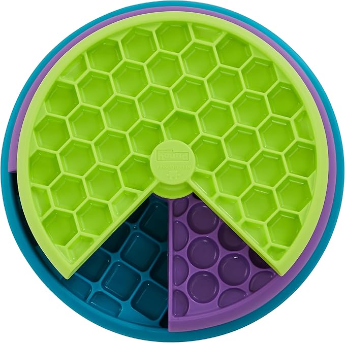 Outward Hound Nina Ottosson Lickin’ Layers 3-in-1 Dog Toy Treat Puzzle, 10" | Level 2 Intermediate, Interactive Slow Feeder, Lick Mat, Puzzle, Holds 2 Cups Food, Non-Slip Base, Enrichment, Dogs & Puppies