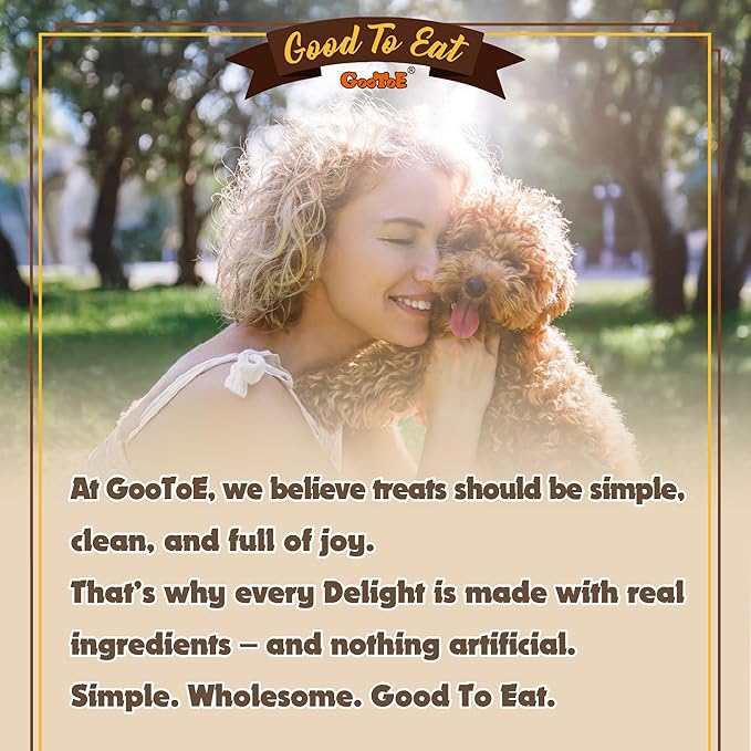 Gootoe Dog Treats, Chicken Jerky for Dogs - Dog Training Treats; High-Protein, Gluten-Free, Hypoallergenic, Grain-Free, Chicken Breast, 1 lb