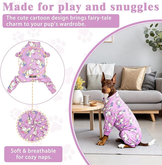 Dog Pajamas,Dog Puppy Clothes Dogs Pjs Onesies Jammies Stretchy Pjs for Pet Clothes for Small Medium Large Dogs Girl Boy Valentine's Day Outfits (Large, 16-22lb
