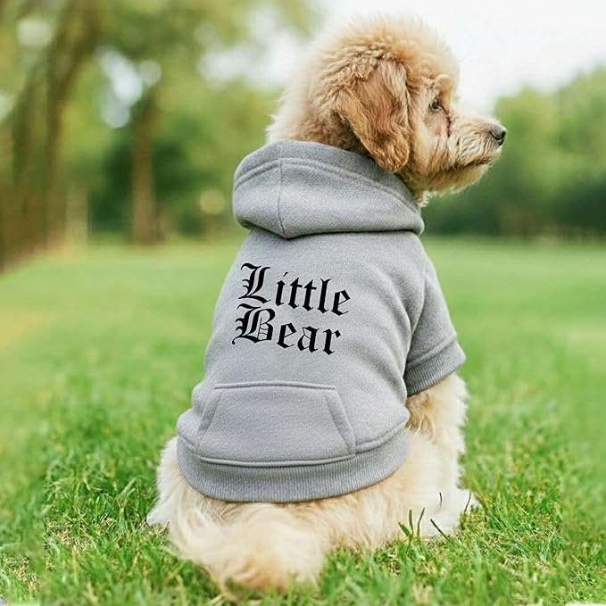Personalized Name Dog Hoodie, Printed/Embroidered Puppy Sweater with Name/Text, Custom Security Clothes Warm Winter Dog Outfit, Bright Puppy Sweatshirt, Pet Birthday Outfit, Gift for Dogs Lovers 03