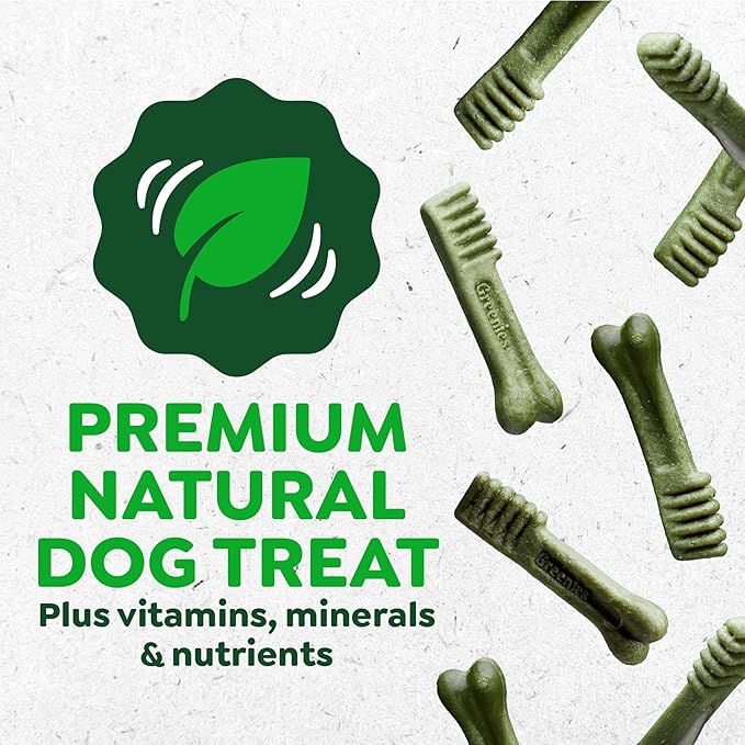 Greenies Veterinarian-Recommended Adult Natural Dental Dog Treats Petite Size, Blueberry Flavor, 12 oz. Pack, 20 Count