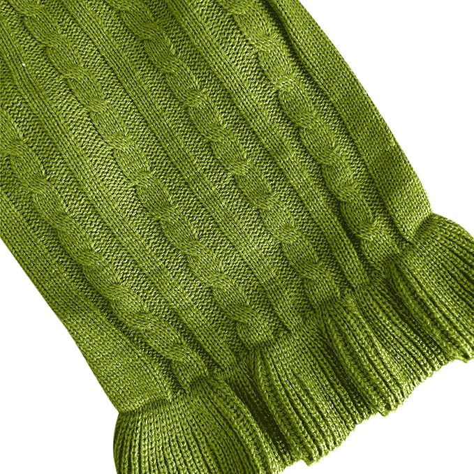CHBORCHICEN Small Dog Sweaters Knitted Pet Cat Warm Dog Sweatshirt Winter Clothes Kitten Puppy Sweater (XXS, Dress-Light Green)