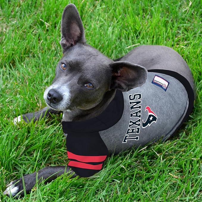 Pets First NFL Houston Texans Hoodie for Dogs & Cats. | NFL Football Licensed Dog Hoody Tee Shirt, Medium| Sports Hoody T-Shirt for Pets | Licensed Sporty Dog Shirt