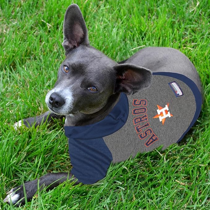 Pets First MLB Hoodie for Dogs & Cats - Houston Astros Dog Hooded T-Shirt, Small. - MLB Team Color Hoody, AST-4044-SM
